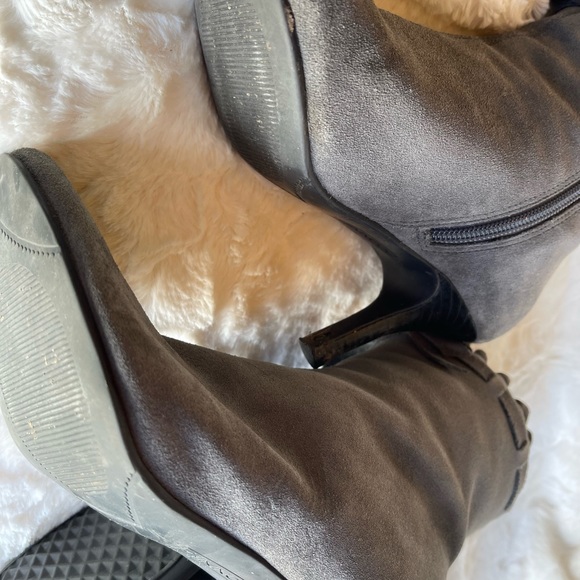 Suede High Heeled Booties - Picture 3 of 9